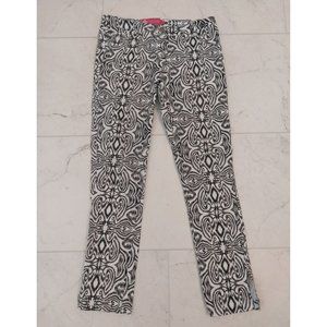 Macbeth Collection by Margaret Joseph Black White Print Pants Women's Sz XS